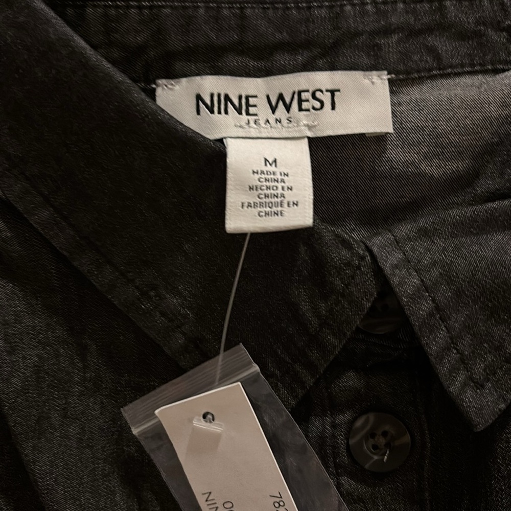 Nine West Black Denim Chambray Dress in size Medium..Very Lightweight..BNWT - Picture 5 of 10